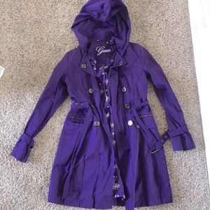 Guess vintage trench coat 90s y2k vinted y2kcore purple size XS